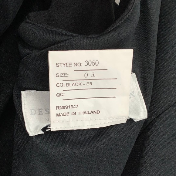 NEW Dessy Collection Size 0 Sleeveless Trumpet Gown Black Dress $248 msrp I24-14 - Picture 6 of 11